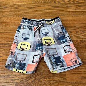 Molo Boy’s Grey Basketball Swim Trunks Size 3/4